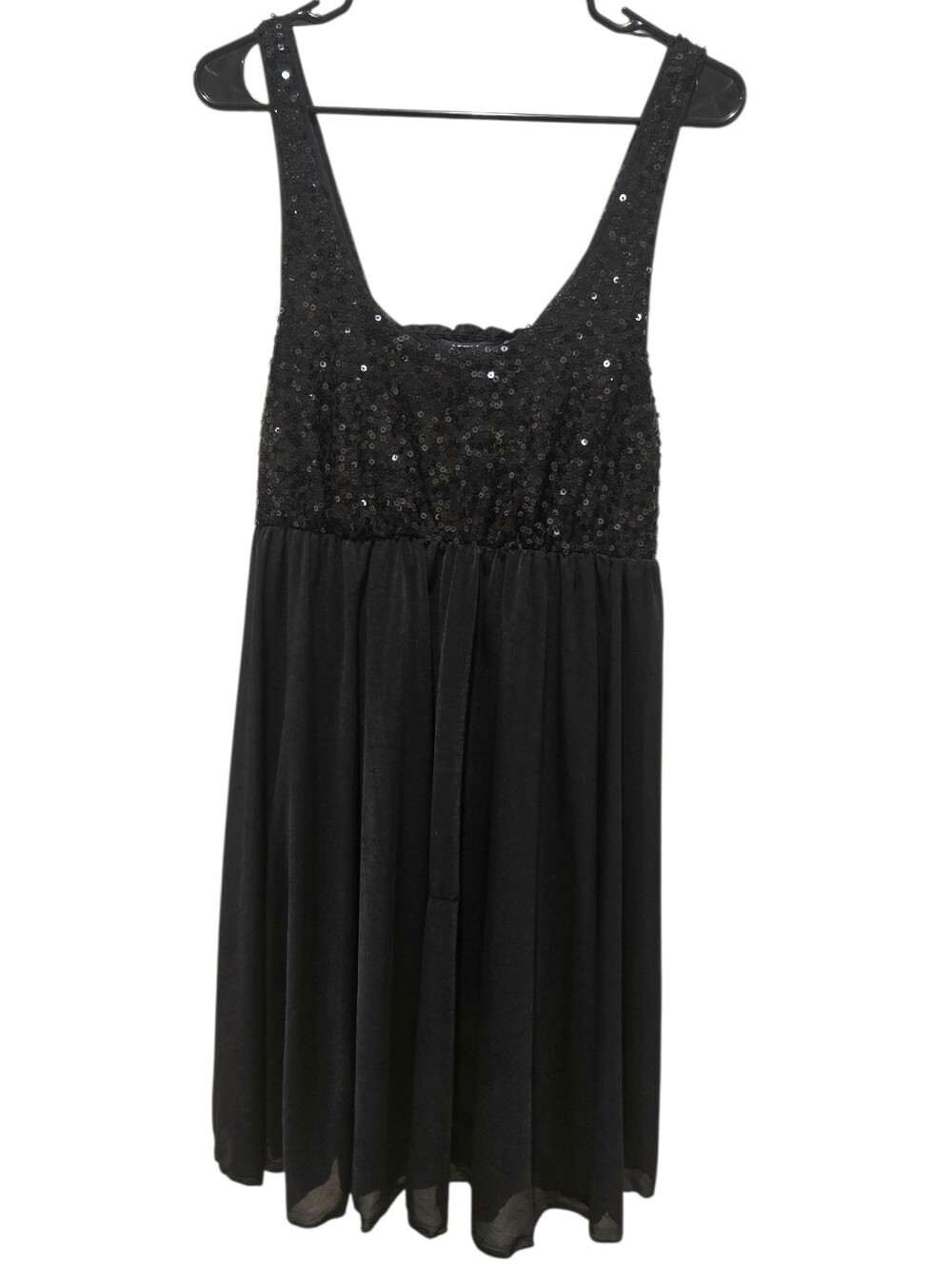 Apt. 9 Black Sequin-Embellished Bodice Dress Size Medium
